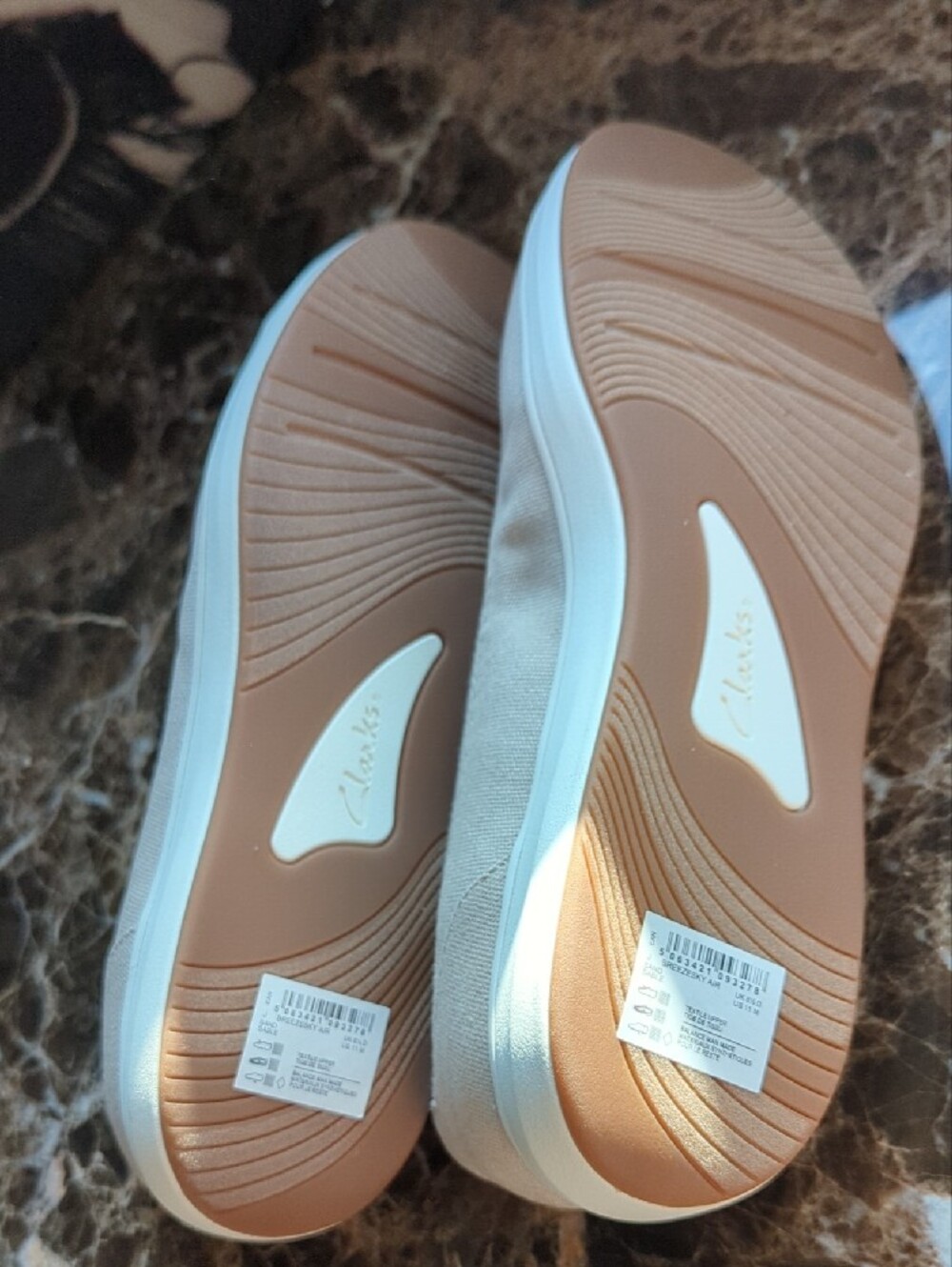 Clarks Women's Casual Slip-On Flats in Light Taupe - Picture 4 of 9